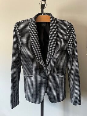 Penn&Ink NY Houndstooth Blazer Suit Jacket Tailored Travel Wrinkle Resistant